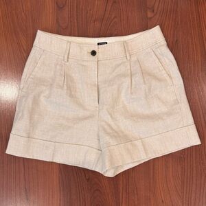 J. Crew Women's Linen Blend Cream Shorts size 10